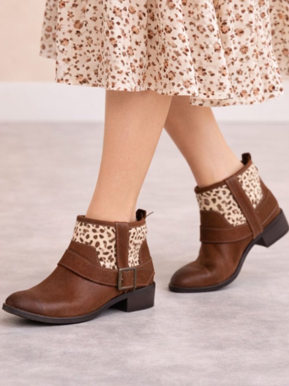 Kelsi Dagger Women's Brown Leather Pony Hair Ankle Booties Size 7.5M